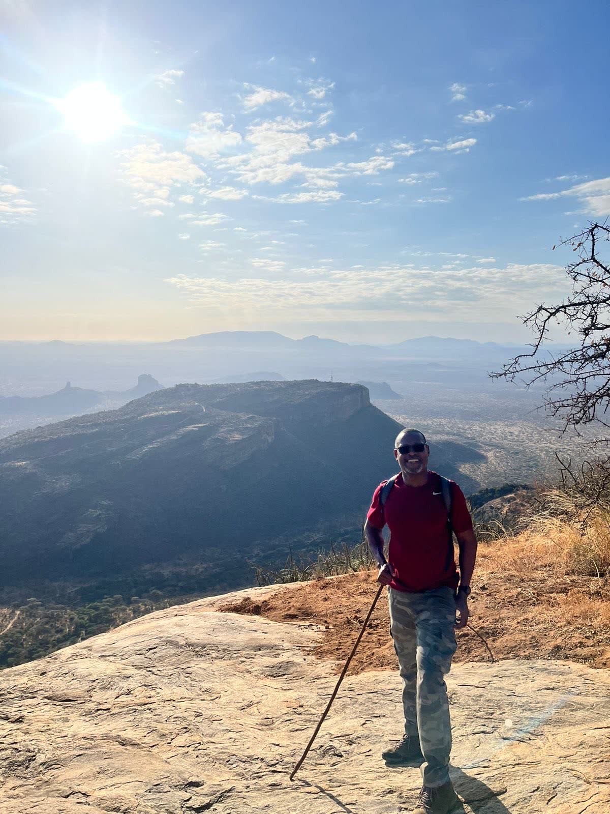 High-altitude mountaineering — summit approach on a East African peak